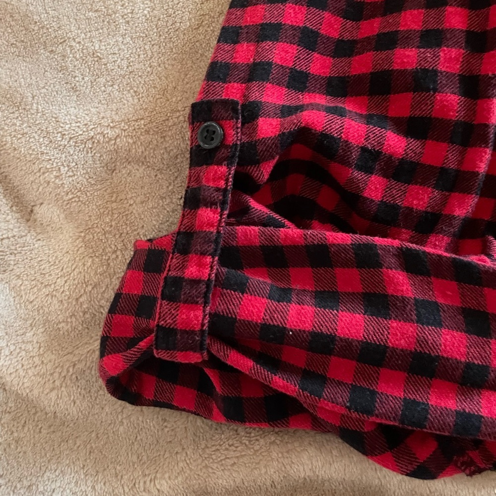 Women’s Lane Bryant Red and Black Buffalo Check Flannel Tunic Size 28W Plus. - Picture 5 of 8